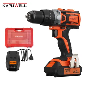 KAFUWELL PA4530H bor listrik tanpa sikat, bor listrik baterai Lithium-ion 20v dampak baterai