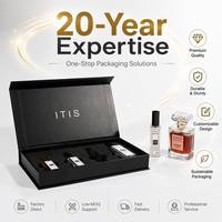 Boîte rigide en carton recyclable avec logo personnalisé, sangle magnétique de luxe, emballage de parfum, revêtement UV et doublure en éponge