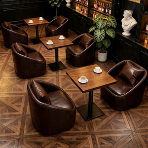 Ensemble table et chaises pliantes rétro en bois massif pour bar, restaurant, canapé, whisky, cigares, petite <span class=keywords><strong>taverne</strong></span>, café - Product Image 5