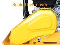 Machine de compactage de moteur à essence 20-23 m/min 510*550mm Fourni 3600rpm 800*410*650mm 5.5hp Asphalt Soil Plate Compactor