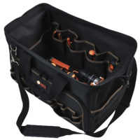 Sac à outils électrique multifonctionnel imperméable OEM portable à plusieurs poches en toile Oxford, sac à dos pour électricien