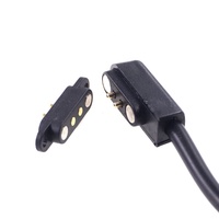 Venta al por mayor fuerte conector magnético paso 2,8mm ligero magnético Pogo Pin conector 2 pines Cable Usb