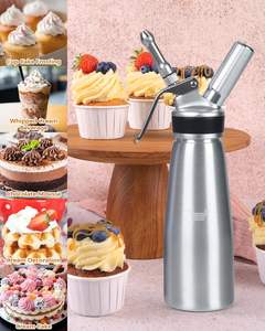 Siphon à crème professionnel 500 ml, distributeur de crème fouettée, 3 embouts décoratifs en acier inoxydable, 4 outils à injecter pour desserts - Product Image 4