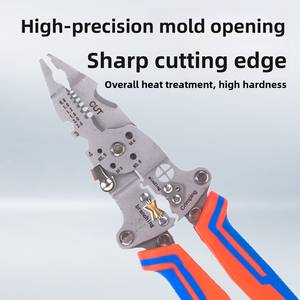 Großhandel DIY Stahldraht zange Elektro stifte Falt crimp werkzeuge OEM Industrie qualität Gezahntes Schneid kabel - Product Image 4