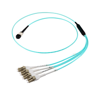 Câble à fibre optique monomode MPO LC 24 cœurs OM3, perte d'insertion <0,5 dB, durabilité 500 raccordements, gaine extérieure LSZH, prix usine