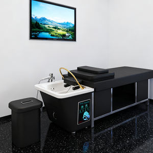 Silla de champú multifuncional con logotipo de Color personalizable, diseño moderno, salón de belleza de acero inoxidable, lavabo de cerámica de alta densidad - Product Image 3