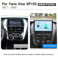 Autoradio 10 pouces pour Toyota Yaris Vios XP150 2017 - 2020 Lecteur stéréo de voiture Android CarPlay sans fil Écran tactile automatique