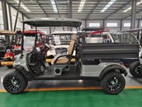 Voiturette de golf électrique 2 places avec boîte de rangement, buggy de golf tout-terrain avec benne arrière