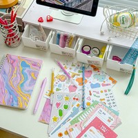 Venta Directa de Cadena de Suministro: Kit Creativo de Cuaderno Espiral DIY, Set de Papelería Infantil de Colores para Regalo Festivo