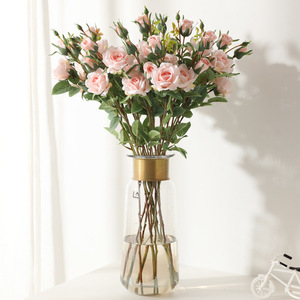 AL-5678 ZUOYI 65cm da sogno 6 teste di seta artificiale 2 rami rosa fiore per interni - Product Image 3