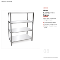Étagère de rangement en acier inoxydable à 4 niveaux pour cuisine commerciale, étagères réglables, taille personnalisée, restaurant, entrepôt