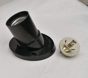 (YK744) adaptateur de support de lampe en bakélite remplacement <span class=keywords><strong>abat</strong></span>-<span class=keywords><strong>jour</strong></span> ampoule pendentif Vintage Kit Standard convertisseur câble prise adaptateur noir - Product Image 3