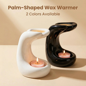 Lampe de table en céramique pour aromathérapie, diffuseur d'huiles essentielles, ornement artistique, bougeoir d'ambiance pour chambre à coucher - Product Image 1