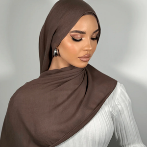 2025 suave transpirable liso ligero bambú Modal tejido Hijab algodón Modal Hijab para mujeres musulmanas - Product Image 4