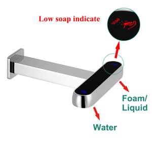 <span class=keywords><strong>Distributeur</strong></span> de savon mural à capteur commercial, mélangeur d'<span class=keywords><strong>eau</strong></span> chaude et <span class=keywords><strong>froide</strong></span> chromé, trou unique, capacité de 3000 ml pour salle de sport, chambre à coucher - Product Image 3