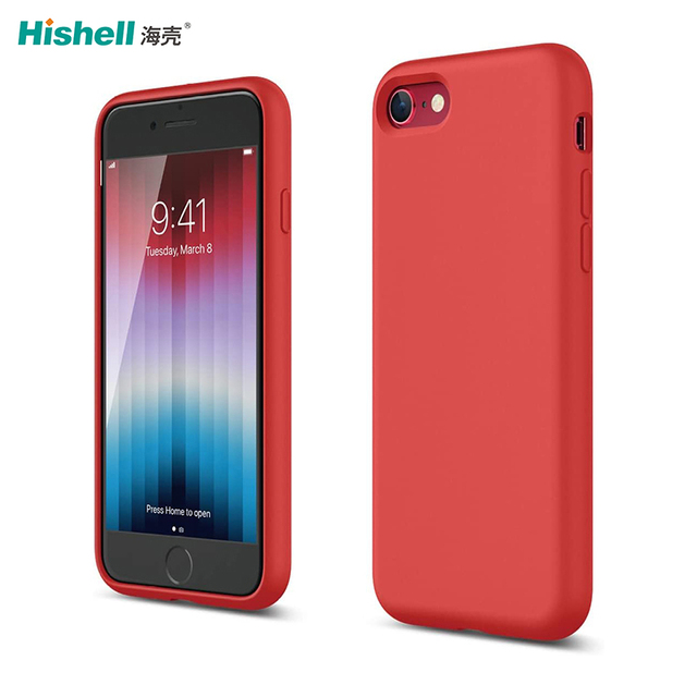 Support Customize Logos 4 Sided Solid Silicone Mobile Phone Case for iPhone 6/7/8/SE