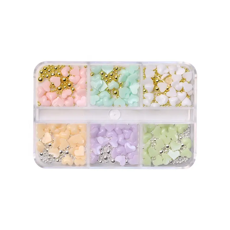 Newest 3D Resin Mixed Size Flower Love Shape Resin Flower Nail Art Decoration Accessories