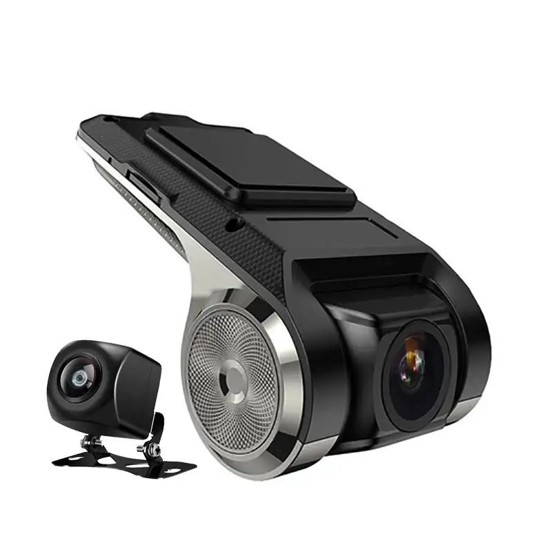 USB dual car camera 720P hidden dash cam ADAS 120 degree Car Video Recorder USB DVR Android hd car camera black box