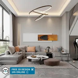 Solution unique design architecture villa de luxe décoration de la maison rendu 3d design d'intérieur moderne