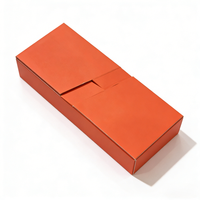 Boîte cadeau rigide en papier orange personnalisée, emballage pliable magnétique de qualité supérieure pour cosmétiques de luxe, vêtements et marchandises de marque