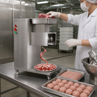 Machine à découper la viande pour la pénurie de main-d'œuvre, trancheuse à viande à alimentation automatique pour un seul opérateur, idéale pour les boucheries très occupées