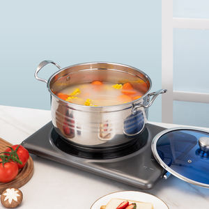 <strong>Wear</strong> Resisting Kaisa Villa for Cookware Set-Modern Metal Cookware with Glass Lid Eco-Friendly 14-Piece Oven &amp; Dishwasher Safe - Product Image 4