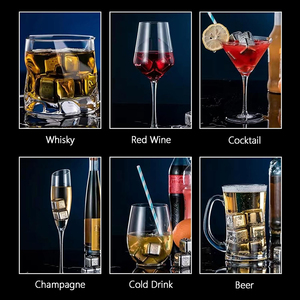 Glaçons en métal Pierres à whisky Glaçons en acier inoxydable Glaçons réutilisables <span class=keywords><strong>pour</strong></span> boissons - Product Image 6