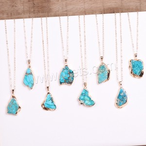 Kalung liontin batu campuran seng untuk wanita 1614099
