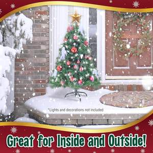 Arbre de Noël <span class=keywords><strong>vert</strong></span> de 4 pieds-<span class=keywords><strong>Petit</strong></span> arbre de Noël artificiel à charnière de qualité supérieure, <span class=keywords><strong>sapin</strong></span> canadien corsé de 4 pieds avec 320 pointes - Product Image 5