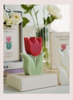 Grosir Tulip berbentuk buatan tangan lilin parifin wangi lilin wangi untuk liburan untuk ulang tahun Hari Ibu Hari Valentine