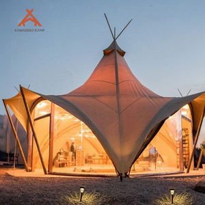 Tente Géante Pyramide Kawagebo Kamp 6m, 4m en PVC pour <span class=keywords><strong>Extérieur</strong></span>, <span class=keywords><strong>Tipi</strong></span> Indien pour Fêtes, Glamping, Mariages et Événements - Product Image 1