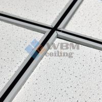 Dalles de plafond acoustiques suspendues en fibres minérales perforées, anti-humidité, pour immeubles de bureaux, 600*600*15mm