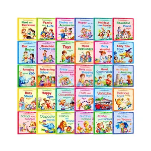 Libro de fotos personalizado para niños, servicio de impresión HD, Educación Temprana, dibujos animados en inglés, libros de tapa dura para niños