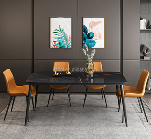 Nuevo diseño, muebles de comedor, mesa de mármol, mesa de comedor y silla con tablero de roca italiano - Product Image 6
