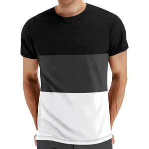 เสื้อยืดคัลเลอร์บล็อกพรีเมียมสำหรับผู้ชาย ผลิตจากผ้าฝ้ายผสมเนื้อนุ่ม พร้อมดีไซน์บล็อกสีตัดกันทั้งแขนและตัวเสื้อ - Product Image 3