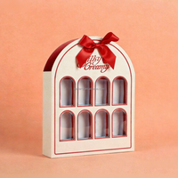Boîte à rouge à lèvres personnalisée avec fenêtre, emballage cosmétique unique pour présentation en magasin, présentoir de comptoir de maquillage de marque