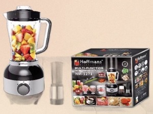 Robot <span class=keywords><strong>culinaire</strong></span> professionnel Hoffmans 1000W 4 en 1 : mixeur, <span class=keywords><strong>hachoir</strong></span> à viande, moulin à épices, trancheuse à légumes - Product Image 3