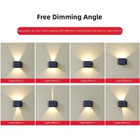 Lampe solaire LED double face adaptée aux clôtures de jardin extérieures, éclairage décoratif écologique, lampes murales solaires
