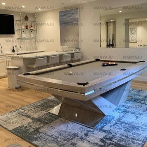 Nouvelle <span class=keywords><strong>table</strong></span> de billard d'extérieur de luxe de 7, 8 ou 9 pieds, design moderne, haute qualité, pour la famille, avec plateau de <span class=keywords><strong>ping</strong></span>-<span class=keywords><strong>pong</strong></span> intégré - Product Image 6