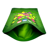 Sacs d'emballage personnalisés en plastique Mylar anti-odeur avec feuille d'aluminium pour bonbons et gommes, pochettes verticales
