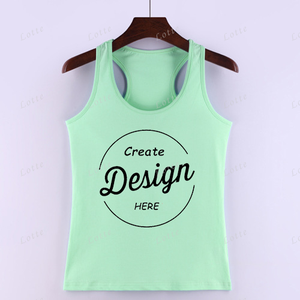 2023 nuevas camisetas sin mangas de verano de alta calidad para mujer 100% algodón puro Logotipo de sublimación personalizado camisetas sin mangas para mujer - Product Image 3