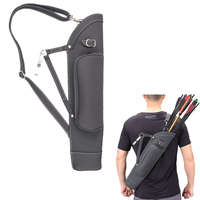 Carquois à flèches en cuir à double usage pour tir à l'arc, carquois de hanche, à suspendre à la taille, avec sangle réglable et clip de ceinture
