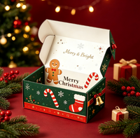 Recycelbare Karton-Weihnachtsversandbox mit individuellem Logo und festlichem Aufdruck für Firmen-Weihnachtsgeschenke