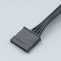 Cable Divisor de Alimentación de 4 Pines a 5 SATA de 60 cm y 18 AWG, Cable de Extensión Convertidor IDE a SATA para HDD, SSD, Unidad Óptica, Fuente de Alimentación