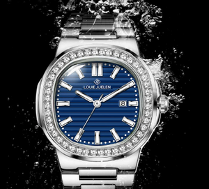 Reloj de Lujo Personalizado Mark Fairwhale para Hombre, Reloj de Cuarzo de Acero Inoxidable, a la Moda, Resistente al Agua, con Esfera de Moissanita de Alta Calidad - Product Image 4