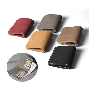 Luxury Engrave Crazy Horse Leather Men's Wallet Moneyclip Money Cash Clip Minimalist Custom and Credit Card Holder - Product Image 1