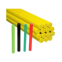 OEM Klantspecifieke 6mm Pultruded Glasvezel Massieve Staaf FRP Plantensteunen met Geslepen Uiteinden UV-bestendig Kasbogen