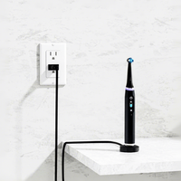 Chargeur magnétique pour brosse à dents électrique 5W, entrée AC, matériau ABS noir, base de charge sans fil 5V/1A, ignifuge