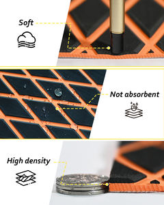 Revêtement de pont de bateau en mousse EVA imitation teck KT GuoMei noir sur orange, imperméable, antidérapant, adhésif puissant, effet <span class=keywords><strong>diamant</strong></span>, pour applications marines - Product Image 6