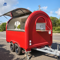 Remorque alimentaire mobile multifonctionnelle en fibre de verre pour vente extérieure, idéale pour hot-dogs, burritos, gaufres, bonbons et chips